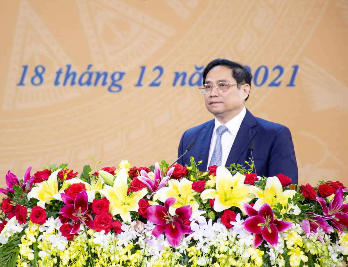 Thủ tướng Chính phủ Phạm Minh Chính phát biểu tại lễ kỷ niệm. H3. Ông Phạm Viết Thanh, Ủy viên Trung ương Đảng, Bí thư tỉnh ủy Bà Rịa-Vũng Tàu đọc diễn văn kỷ niệm.