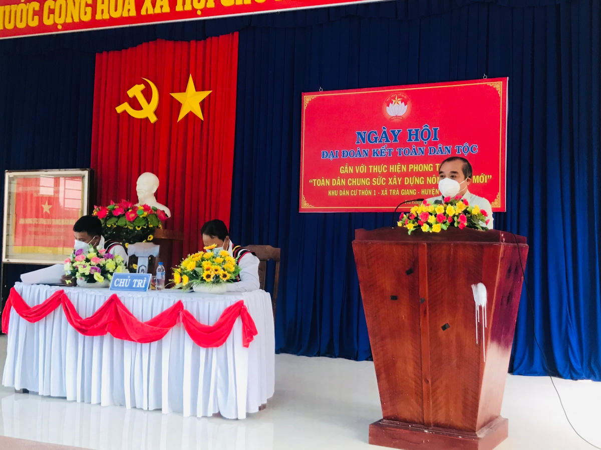 Ông Trần Hoàng Tuấn phát biểu tại ngày hội.