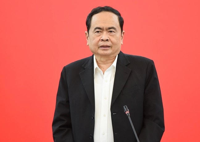 Phó Chủ tịch Thường trực Quốc hội Trần Thanh Mẫn phát biểu tại cuộc làm việc.