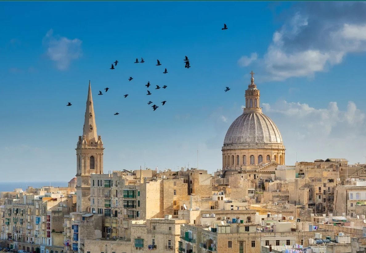 Thành phố Valletta ở Malta. Ảnh: Country Living.