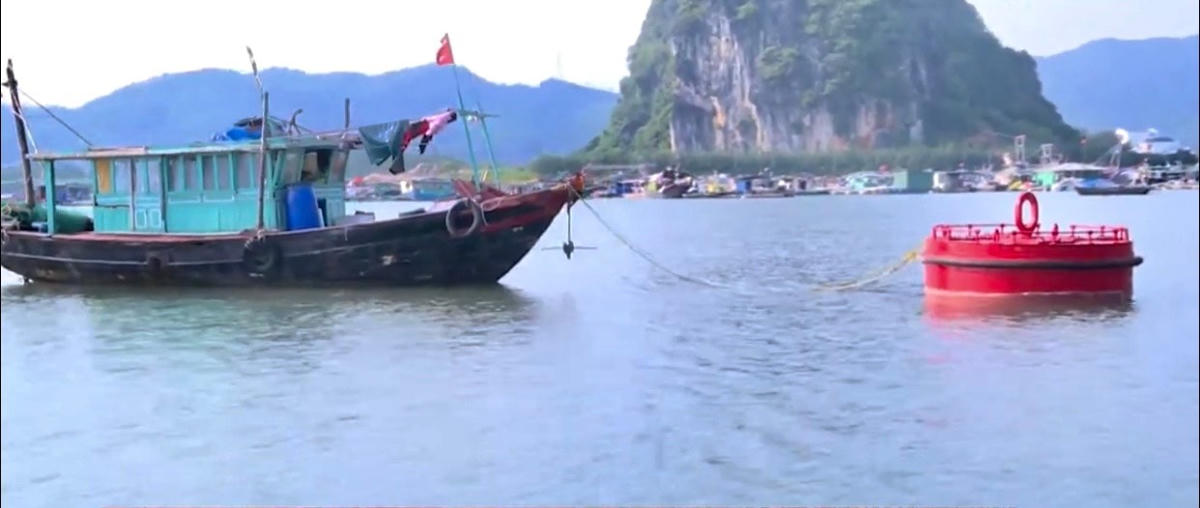 Khu neo đậu tránh trú bão có diện tích 96,4ha với 29 phao neo.