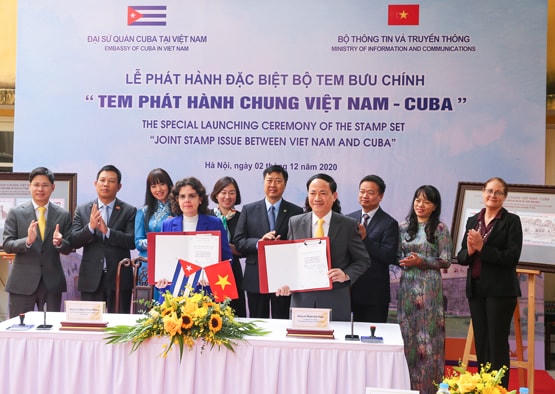 Lễ phát hành bộ tem bưu chính “Tem phát hành chung Việt Nam – Cuba”.