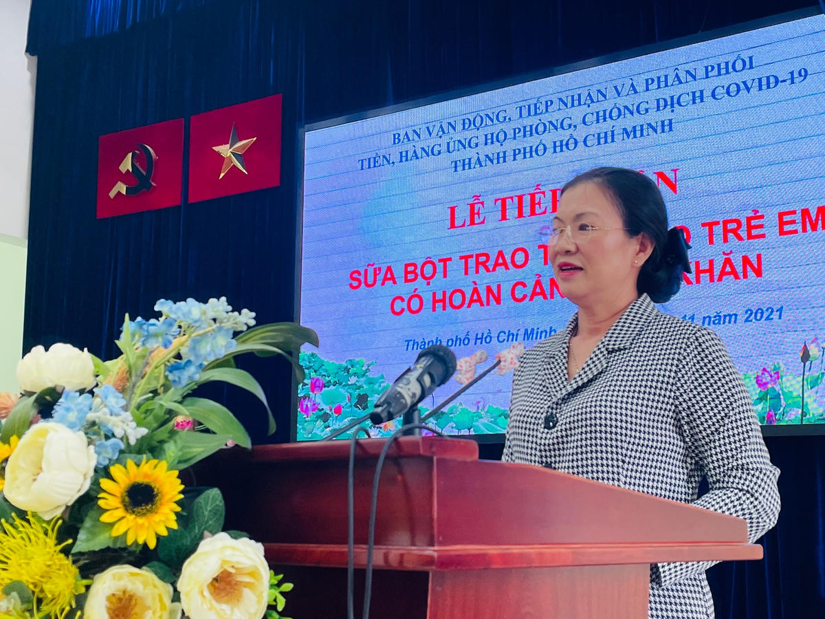 Phó Chủ tịch Trương Thị Ngọc Ánh phát biểu tại buổi lễ.