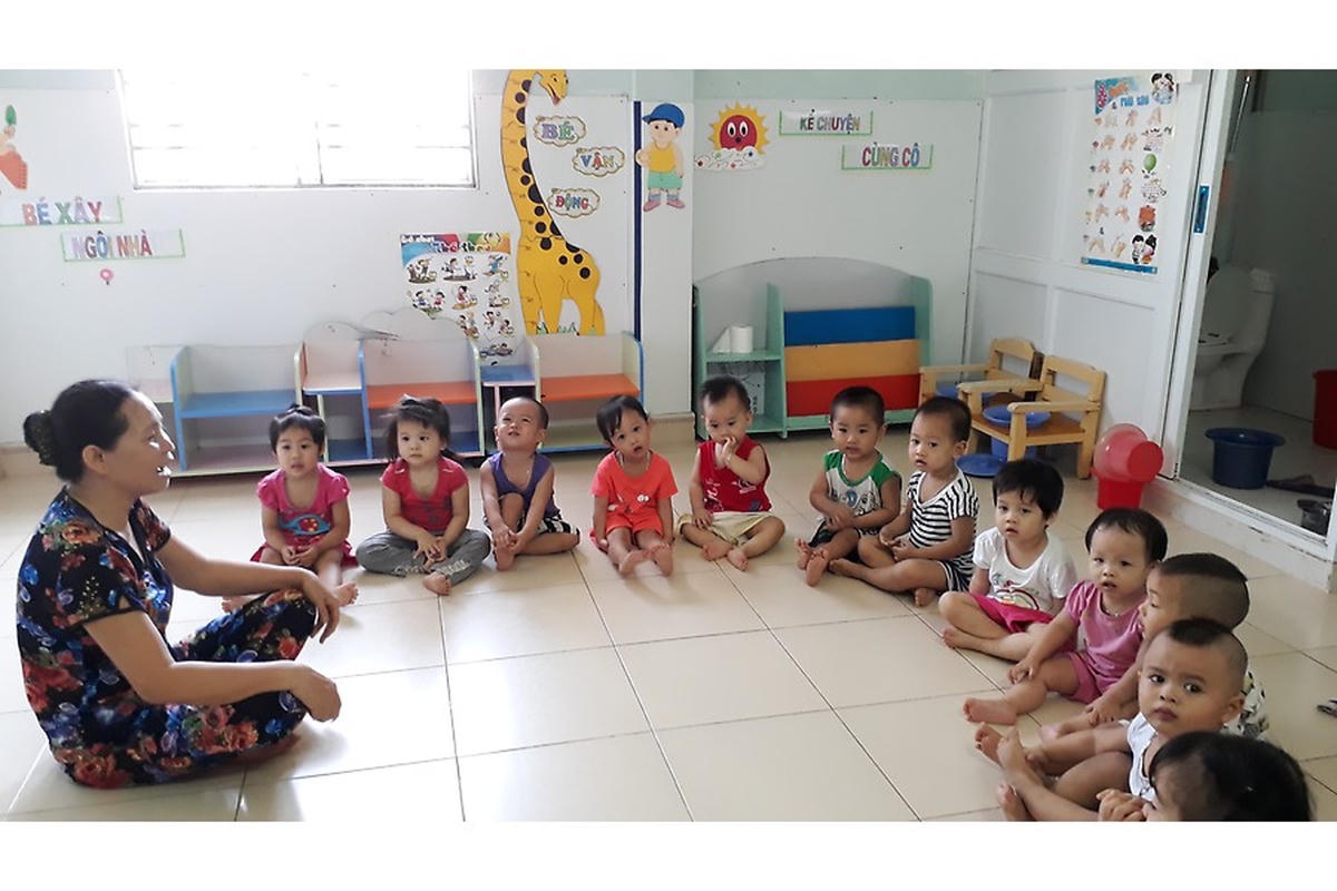 Lớp trẻ mầm non tư thục trên địa bàn KCN sẽ được Hải Phòng hỗ trợ kinh phí nuôi dạy trẻ.