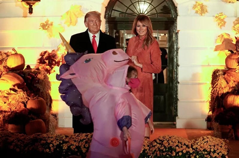 Tổng thống Mỹ Donald Trump và Đệ nhất phu nhân Melania Trump tổ chức sự kiện Halloween tại Nhà Trắng, ngày 25/10/2020.