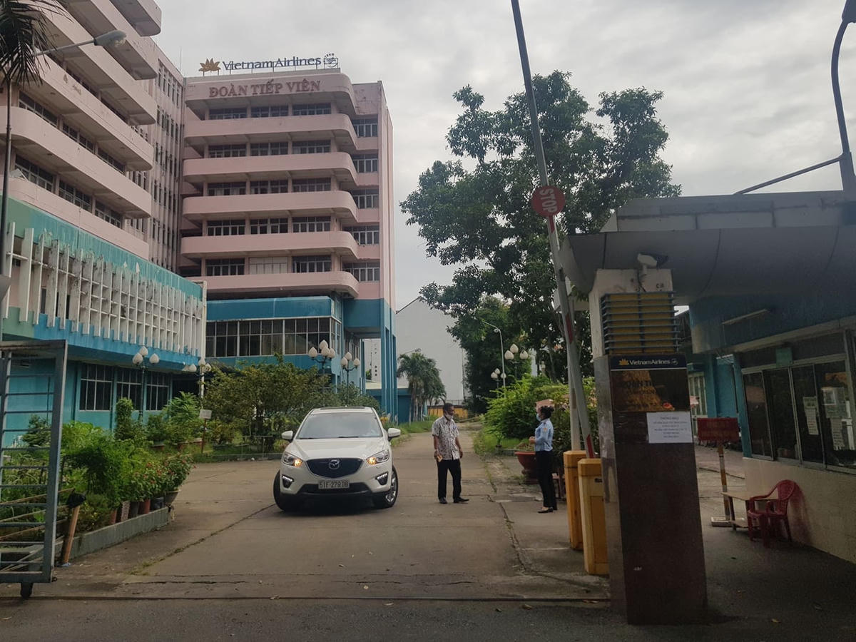 Khu cách ly Đoàn tiếp viên Vietnam Airlines tại phường 2, quận Tân Bình, TP HCM.