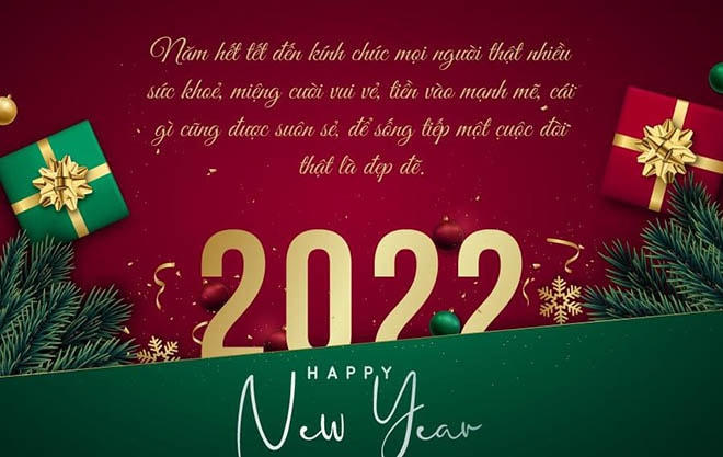 Mẫu thiệp Chúc mừng Năm mới 2022 đẹp, ý nghĩa gửi tới mọi người