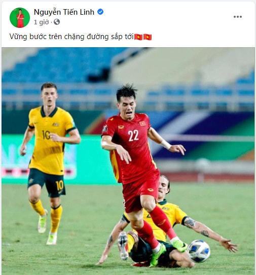 Tiền đạo Nguyễn Tiến Linh khẳng định sẽ tiếp tục vững bước trên chặng đường phía trước.