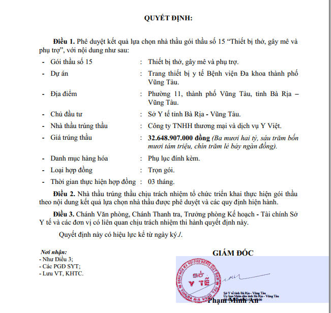 Tự nhiên trúng thầu?