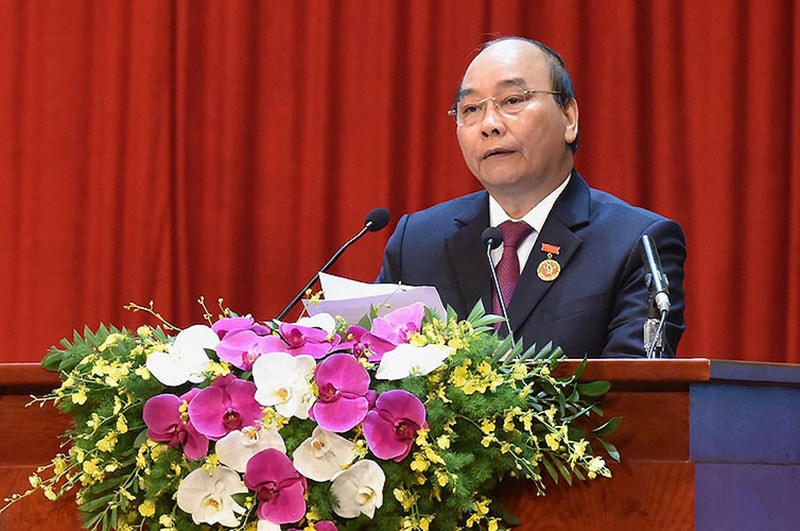 Thủ tướng Nguyễn Xuân Phúc phát động phong trào thi đua yêu nước giai đoạn 2021-2025. Ảnh: Quang Vinh.