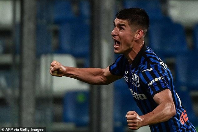 Atalanta có bàn san bằng tỷ số ở cuối hiệp 1.