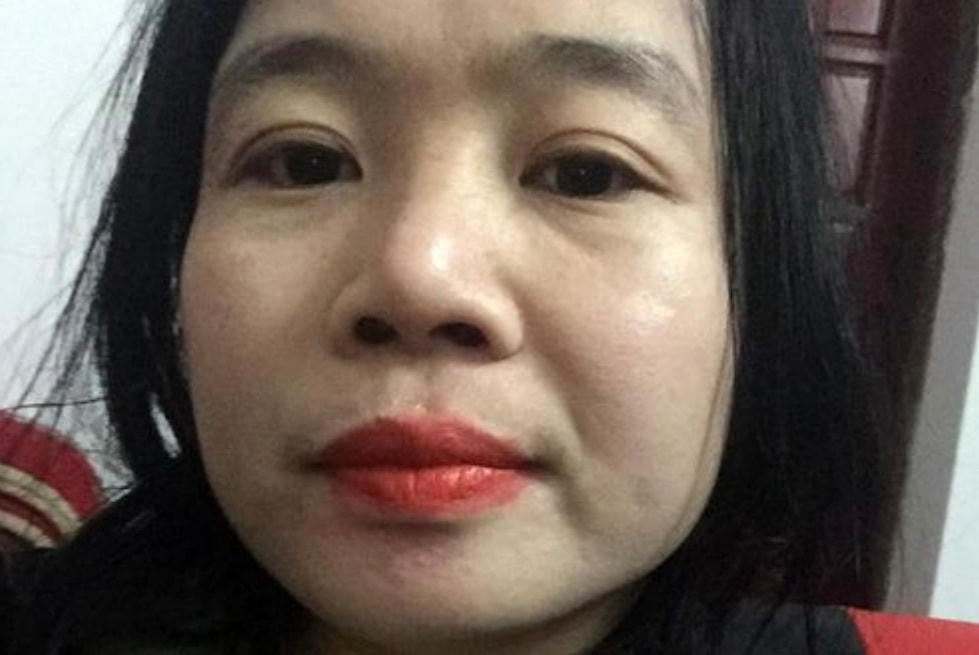 Nghi can Phạm Thị Hà vừa bị Công an tỉnh Bắc Giang bắt giữ sáng nay, 12/4.