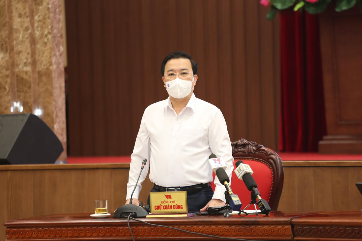 Phó Chủ tịch UBND TP Hà Nội, Phó Trưởng ban Chỉ đạo phòng, chống dịch Covid-19 Thành phố Chử Xuân Dũng.