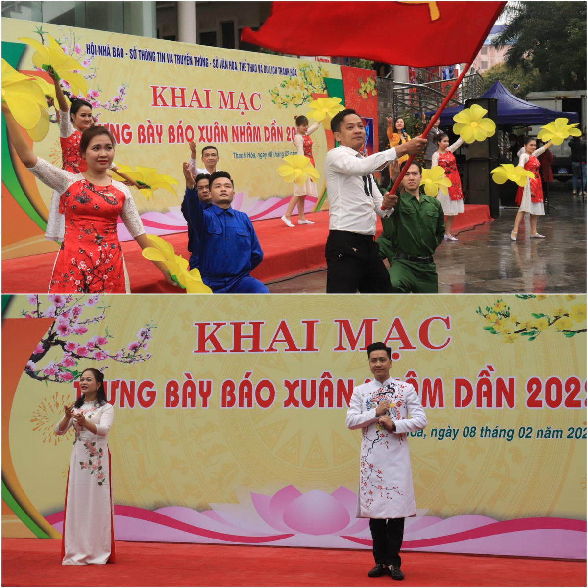 Các tiết mục nghệ thuật khai hội báo Xuân Nhâm Dần 2022.
