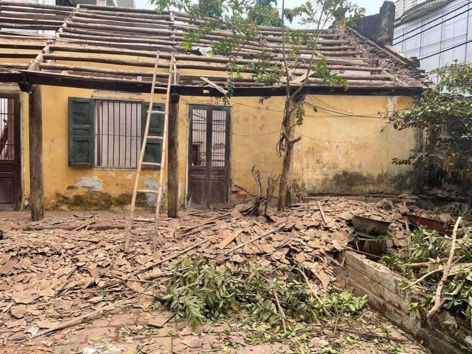 Ngôi nhà cổ đã bị ông Thắng phá bỏ và đang cho xây dựng nhà.