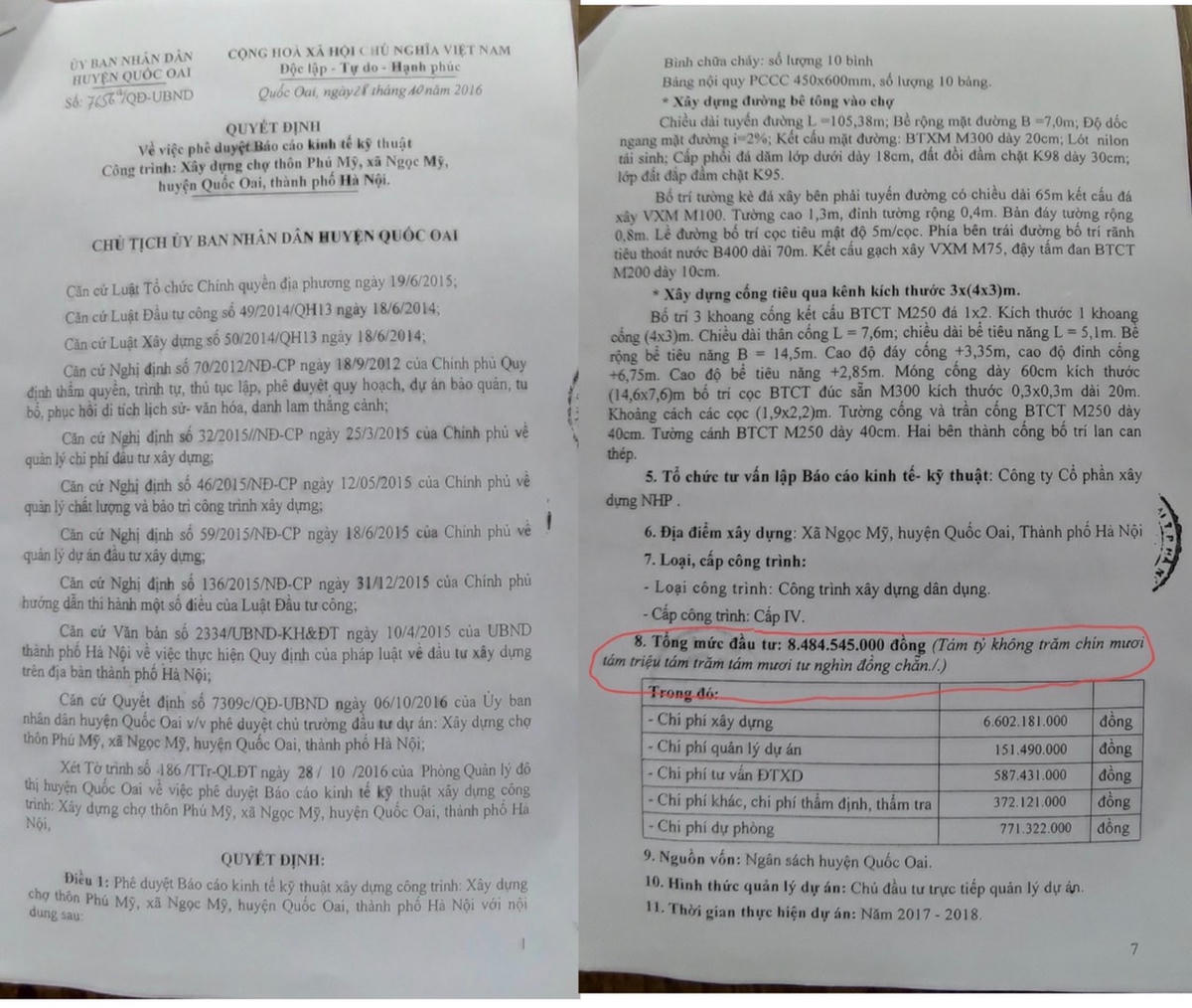 Quyết định phê duyệt chứa nhiều điểm bất hợp lý.