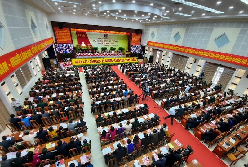 Quang cảnh Đại hội Đảng bộ tỉnh Quảng Nam lần thứ XXII.