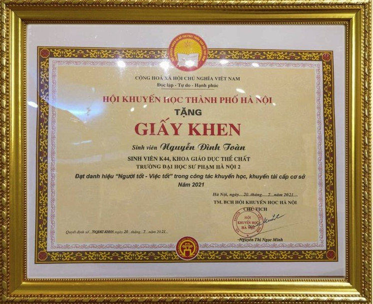 Tấm gương “Người tốt - Việc tốt” Nguyễn Đình Toàn.