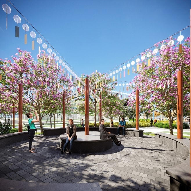 Không gian Nhật Bản tại tổ hợp biệt thự khoáng nóng đẳng cấp. Ảnh phối cảnh minh họa.