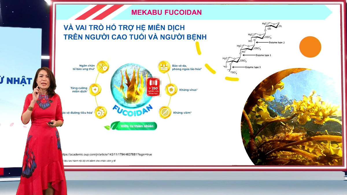 ThS.BS CKII. Nguyễn Viết Quỳnh Thư trình bày về vai trò Fucoidan trong việc hỗ trợ hệ miễn dịch trên người cao tuổi và người bệnh