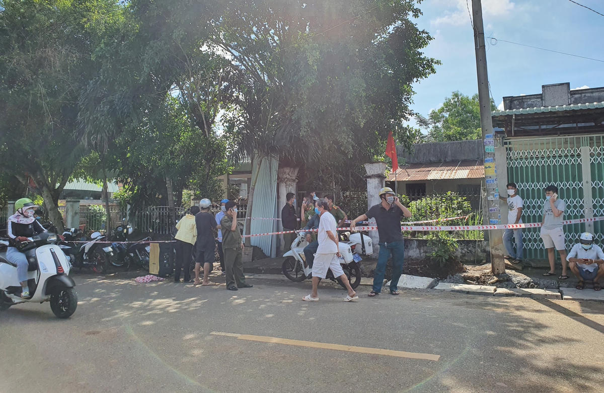Hiện trường nơi xảy ra vụ án.