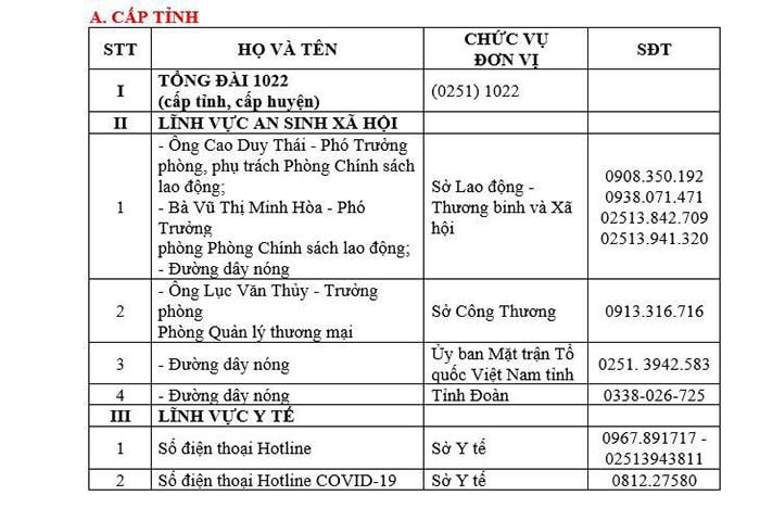 Đồng Nai: Công bố danh sách đường dây nóng về an sinh xã hội và y tế