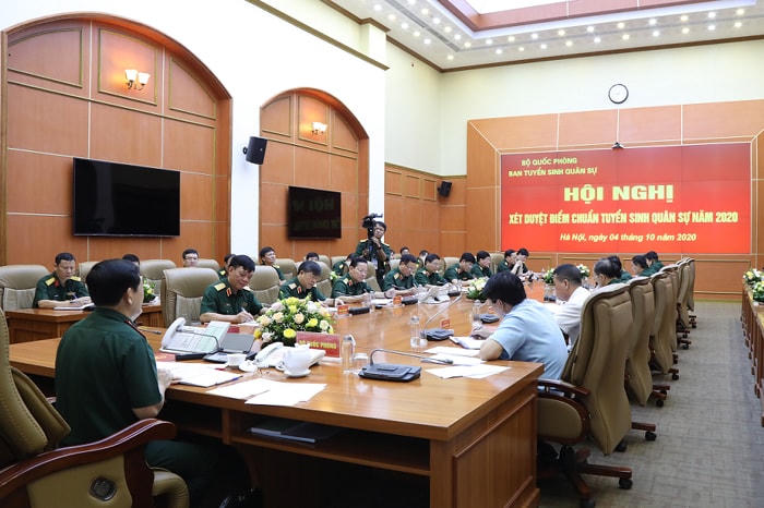 Hội nghị xét duyệt điểm chuẩn tuyển sinh quân sự năm 2020.