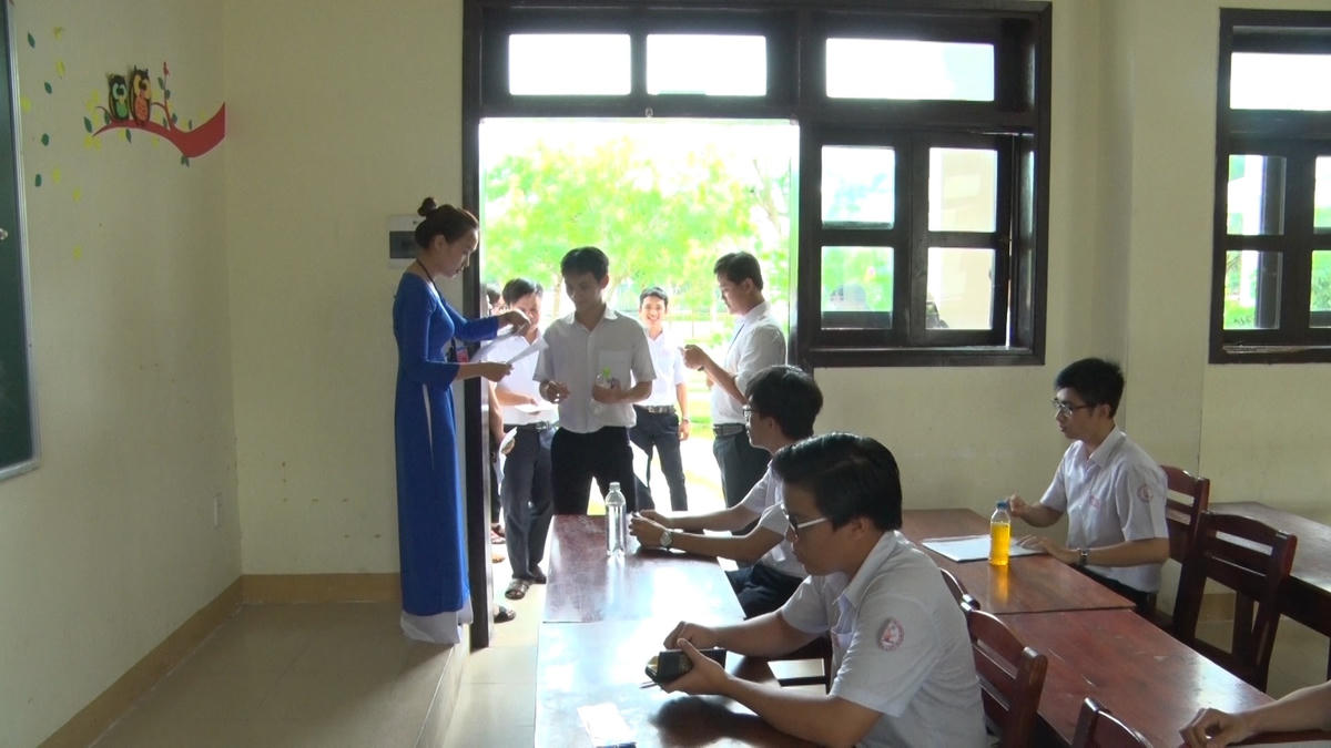 Các thí sinh dự thi tốt nghiệp THPT năm 2019 ở Quảng Nam.