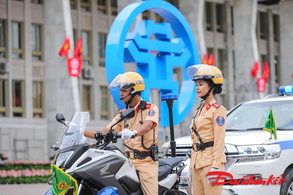25 nữ CSGT được giao nhiệm vụ phục vụ Đại hội đại biểu Đảng bộ Công an Trung ương và Đại hội Đảng toàn quốc lần thứ XIII.
