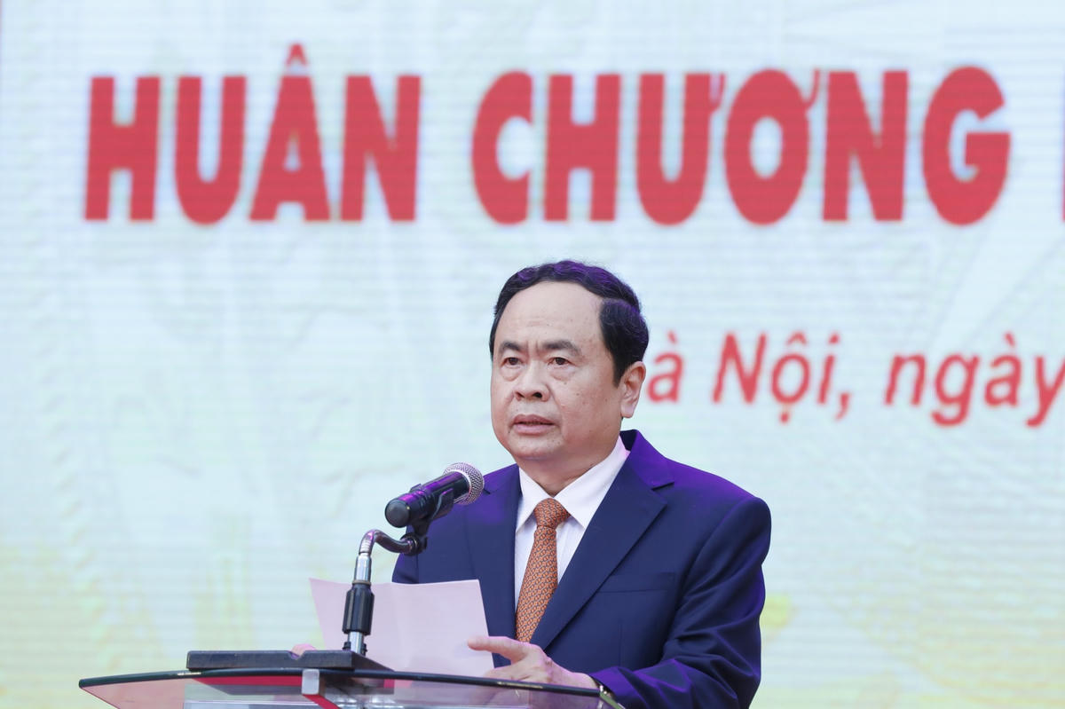 Chủ tịch Trần Thanh Mẫn phát biểu tại buổi lễ.