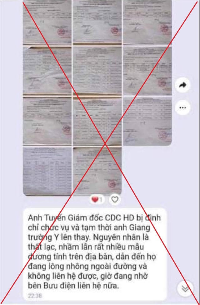 Thông tin trên mạng xã hội.