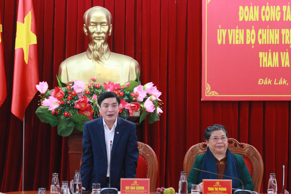 Uỷ viên Trung ương Đảng, Bí thư Tỉnh uỷ Đắk Lắk Bùi Văn Cường.