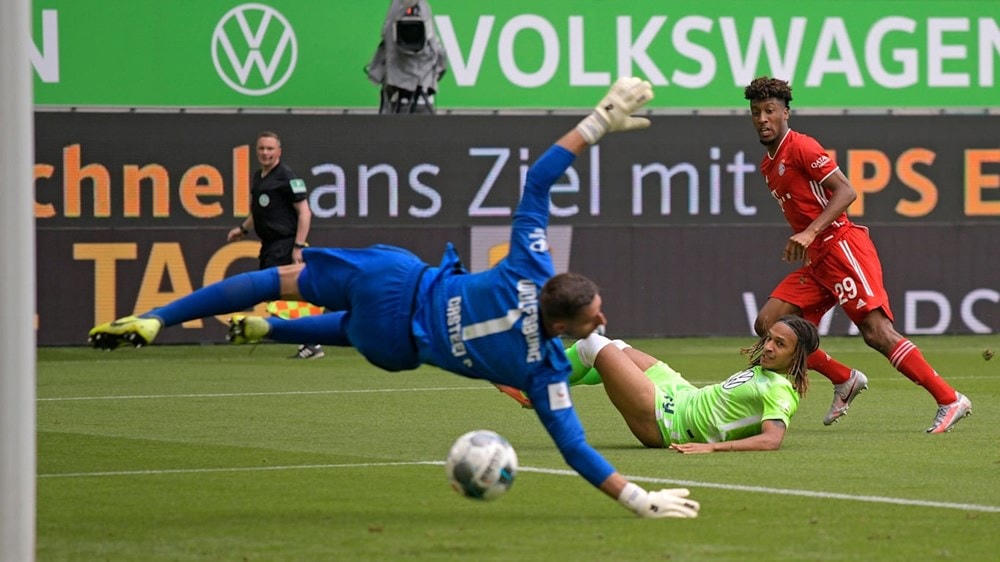 Bước vào trận cuối cùng tại Bundesliga mùa này, Bayern Munich không quá có khăn để kiểm soát thế trận và có bàn thắng mở tỷ số ngay phút thứ tư của Coman. (Nguồn: FcBayern).