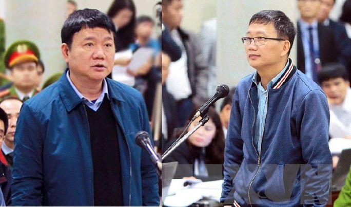 Hai bị cáo Đinh La Thăng và Trịnh Xuân Thanh.
