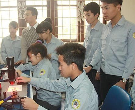 Nhiều học sinh đã lựa chọn học nghề.