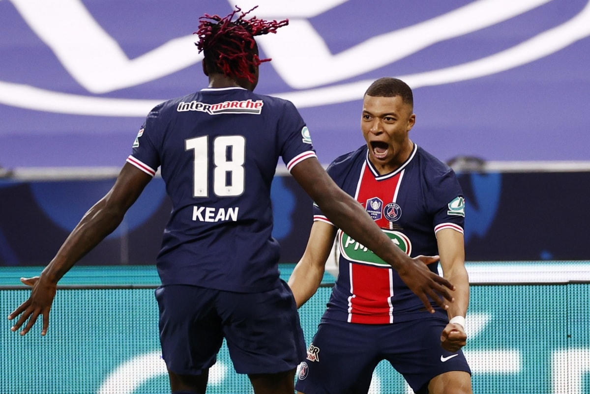Mbappe đóng góp một bàn thắng và một kiến tạo giúp PSG vô địch Cúp Quốc gia Pháp 2021. (Ảnh: Reuters).