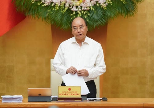 Thủ tướng Nguyễn Xuân Phúc phát biểu kết luận phiên họp. Ảnh: VGP.