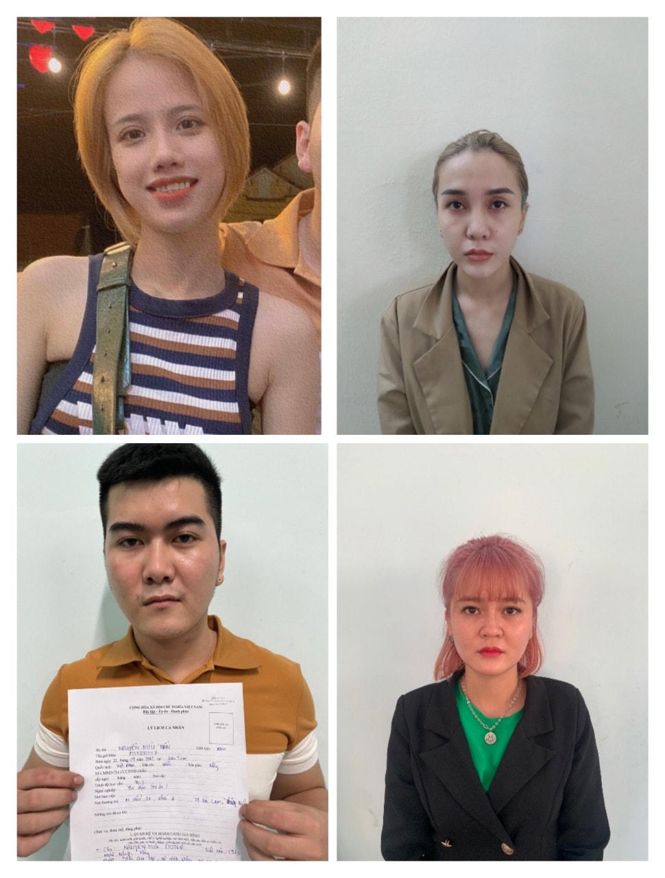 4 đối tượng tại cơ quan điều tra.