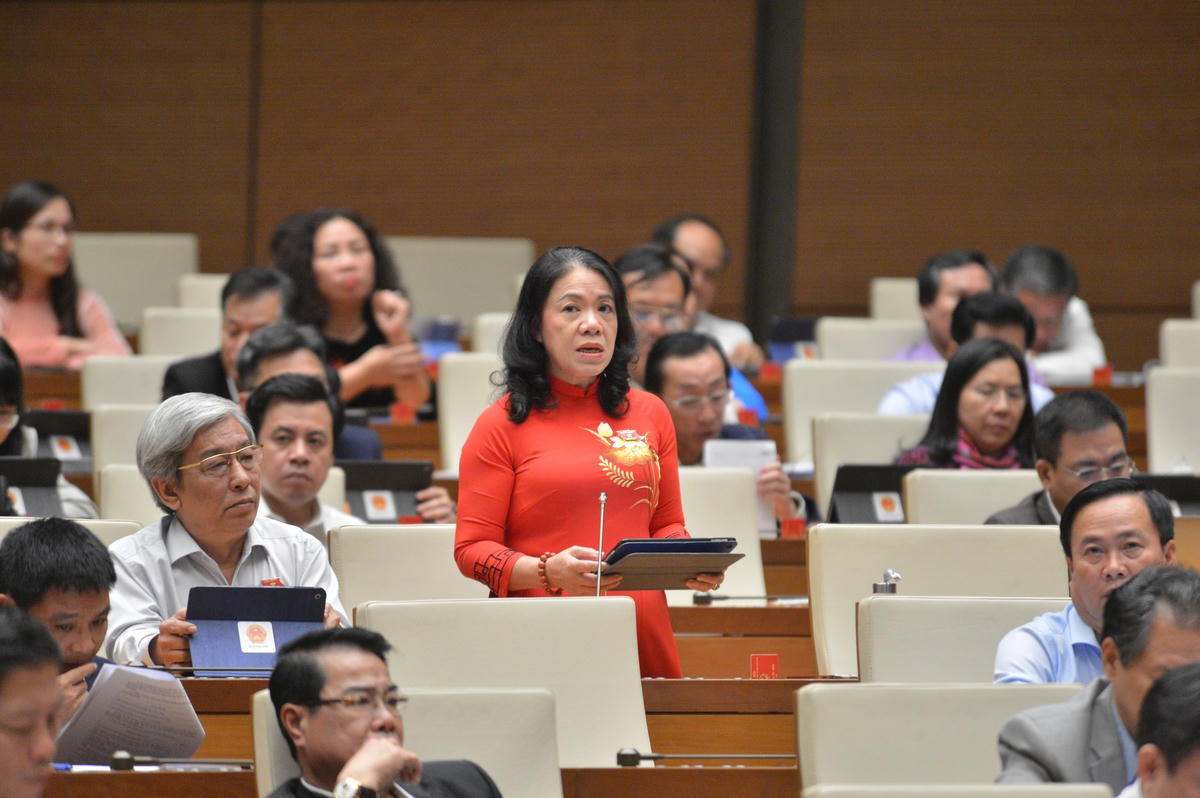 ĐB Nguyễn Thị Xuân Thu, Chủ tịch Hội Chữ thập đỏ Việt Nam. Ảnh: Quang Vinh,