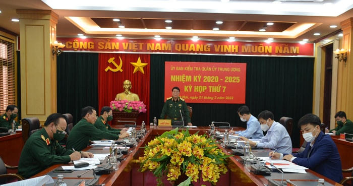 Đại tướng Lương Cường phát biểu tại kỳ họp.