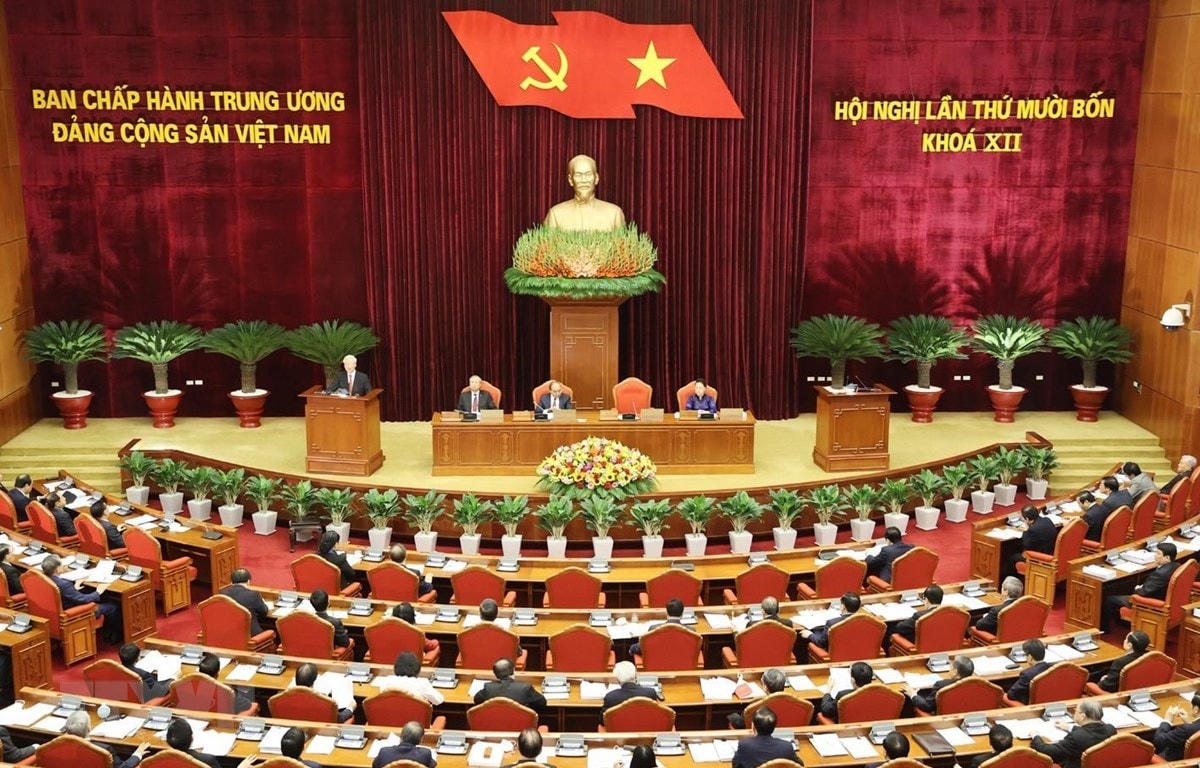 Tổng Bí thư, Chủ tịch nước Nguyễn Phú Trọng phát biểu khai mạc Hội nghị. (Ảnh: Trí Dũng/TTXVN).