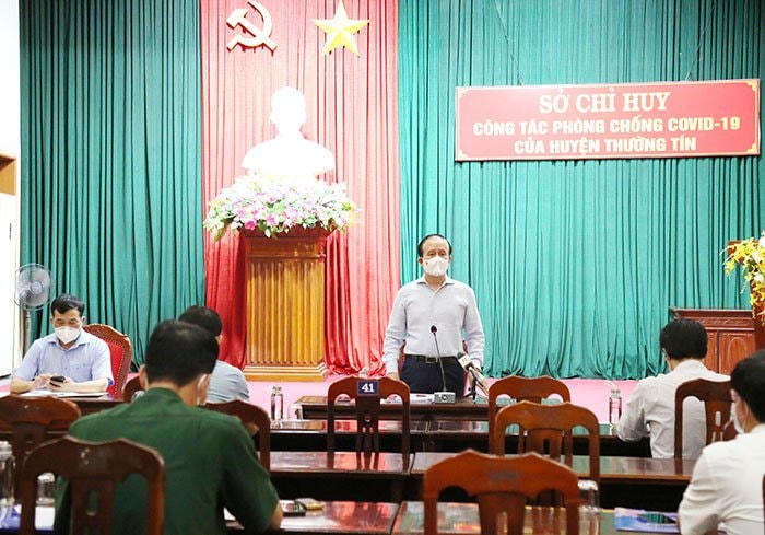 Phó Bí thư Thành ủy, Chủ tịch HĐND TP Hà Nội Nguyễn Ngọc Tuấn phát biểu chỉ đạo tại buổi kiểm tra.