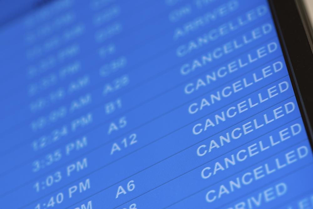 Vô số chuyến bay bị hủy tại Sân bay Quốc tế Hartsfield-Jackson Atlanta do trận bão tuyết ngày 16/1. Ảnh AP / Ben Gray.  