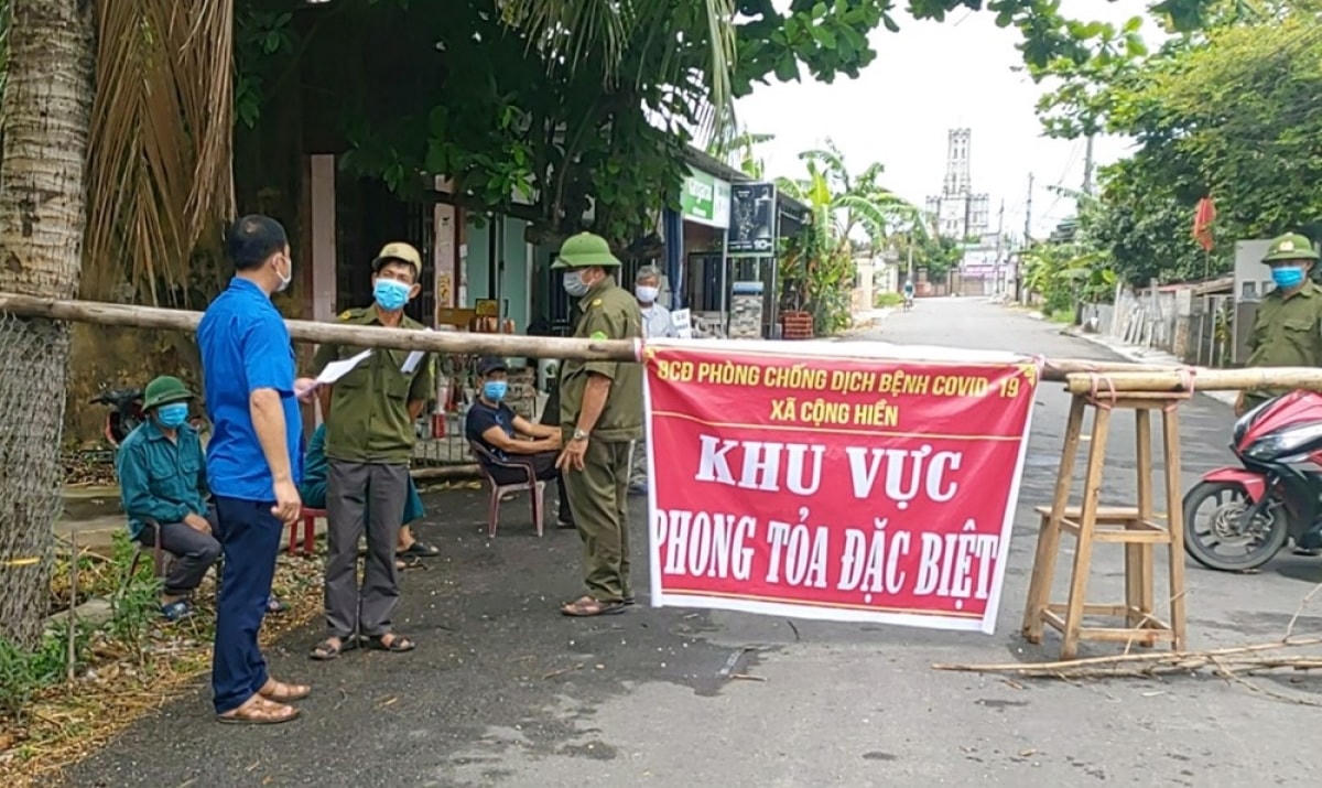 Các chốt kiểm soát dịch bệnh được thiết lập tại các xã xuất hiện ca bệnh