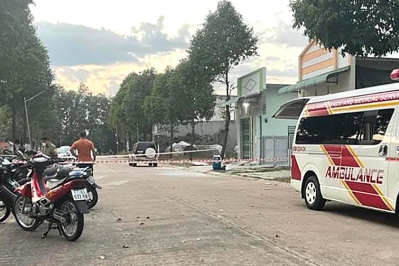 Lực lượng công an phong tỏa hiện trường. Nguồn: Dân Trí.