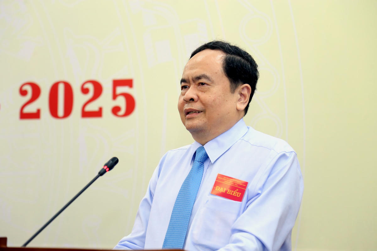 Chủ tịch Trần Thanh Mẫn phát biểu tại Đại hội.