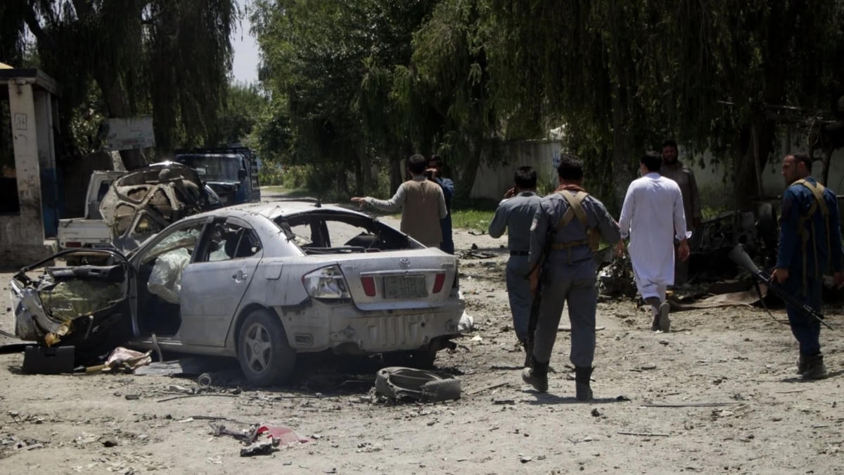 Hiện trường vụ đánh bom ở Afghanistan. (Nguồn: Getty).