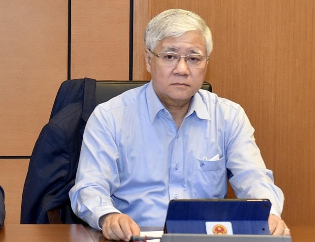 Bí thư Trung ương Đảng, Chủ tịch UBTƯ MTTQ Việt Nam Đỗ Văn Chiến phát biểu tại tổ. (Ảnh: Quang Vinh).