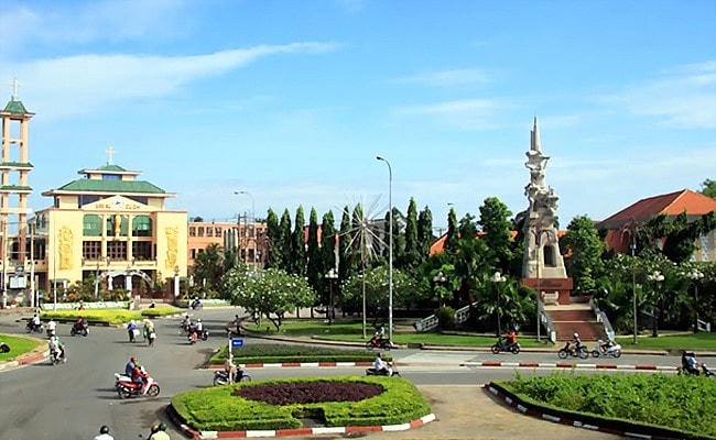Một góc thị trấn Củ Chi, huyện Củ Chi hôm nay.