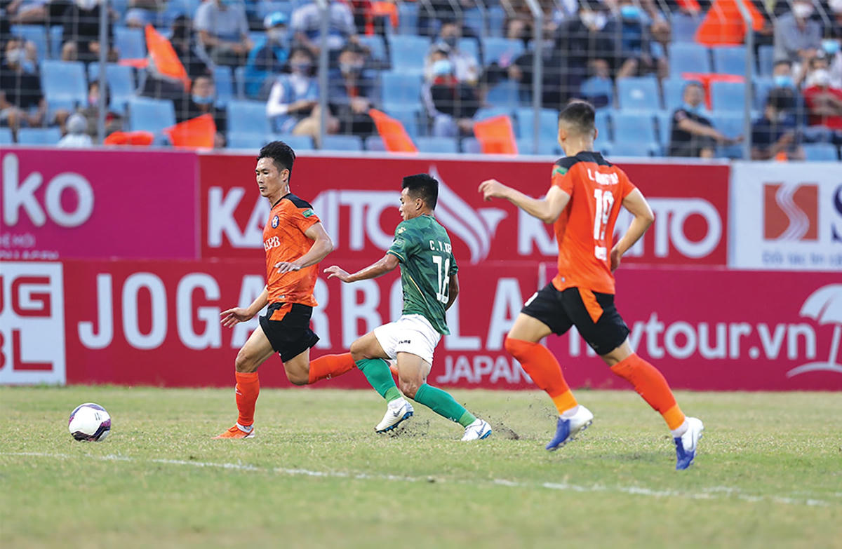 Các cầu thủ Đà Nẵng.
